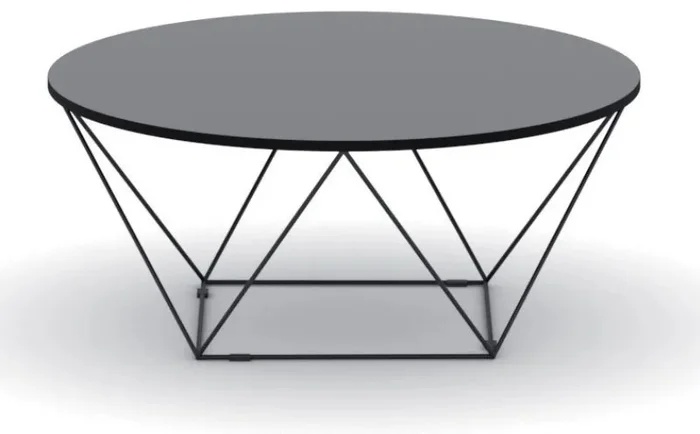 Kulatý konferenční stůl WIRE 105 cm grafit