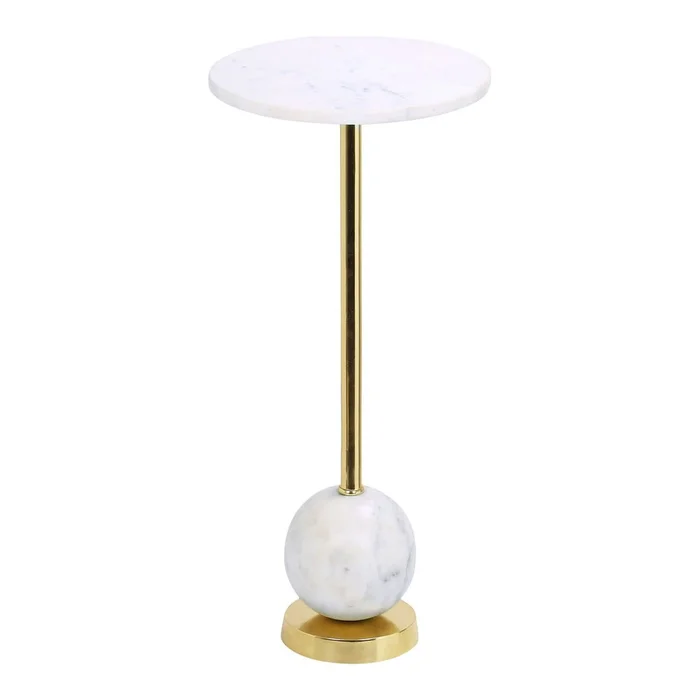 Kulatý kovový odkládací stolek Salo 25 cm
