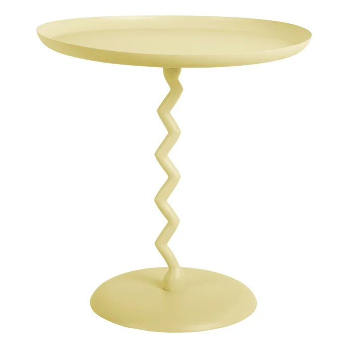 Kulatý kovový odkládací stolek Zig Zag 40 cm