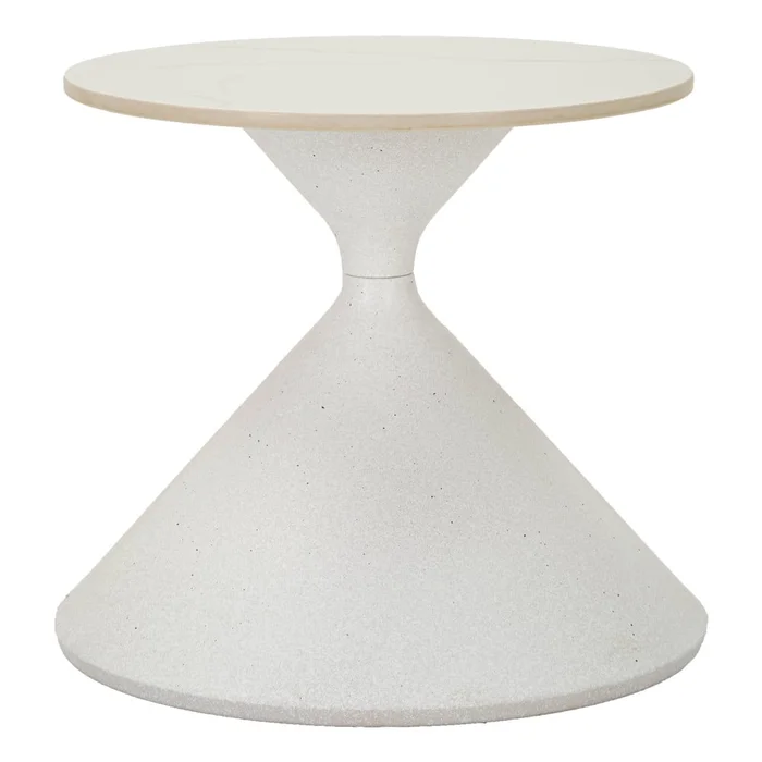 Kulatý odkládací stolek s keramickou deskou 45 cm