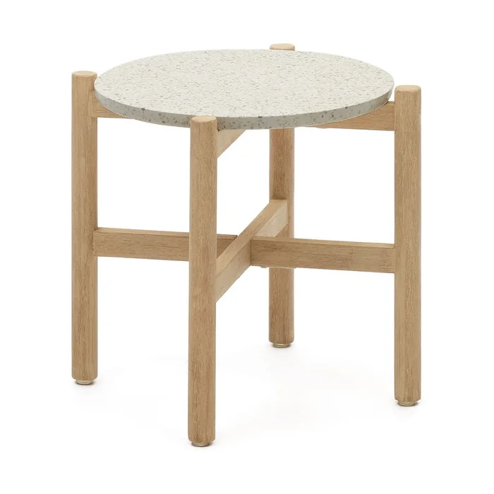 Kulatý odkládací stolek s terrazzo povrchem 54,5 cm Pola