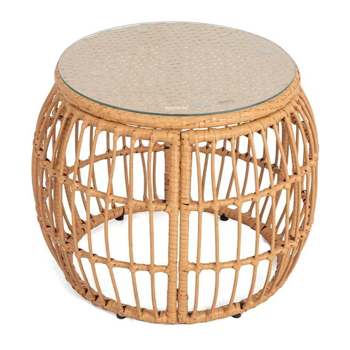 Kulatý zahradní stolek Vistdal z umělého ratanu