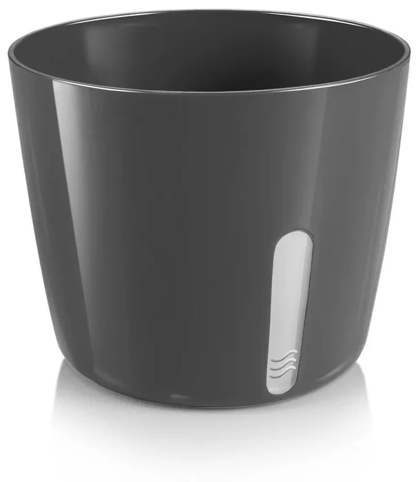 Kulovitý šedý obal na květináč SENSE