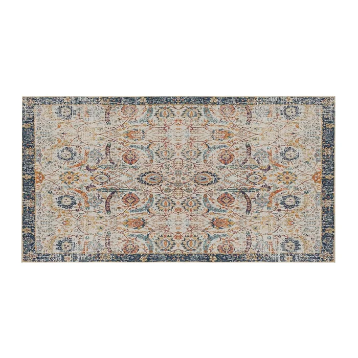 Kusový koberec 80 × 200 cm bavlna/polyester, nízký vlas, protiskluzový