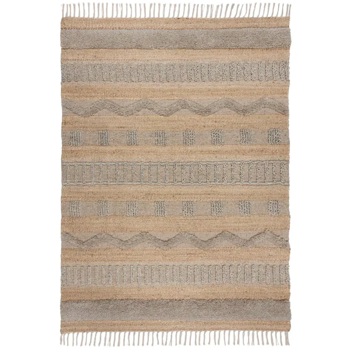 Kusový koberec Flair Rugs Jubilant Medina Juta Natural/Grey 120×170 cm