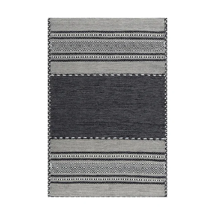 Kusový koberec šedý 60 × 100 cm, nízký vlas, protiskluzový