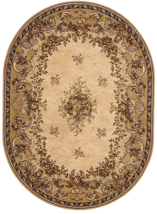 Kusový oválný koberec ISFAHAN DAFNE Sahara 140x190 cm