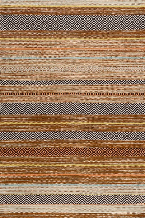 Kusový syntetický koberec 50 × 80 cm, nízký vlas, protiskluzový, hnědý