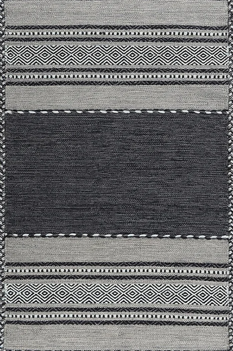 Kusový syntetický koberec 50 × 80 cm, šedý, nízký vlas, protiskluzový