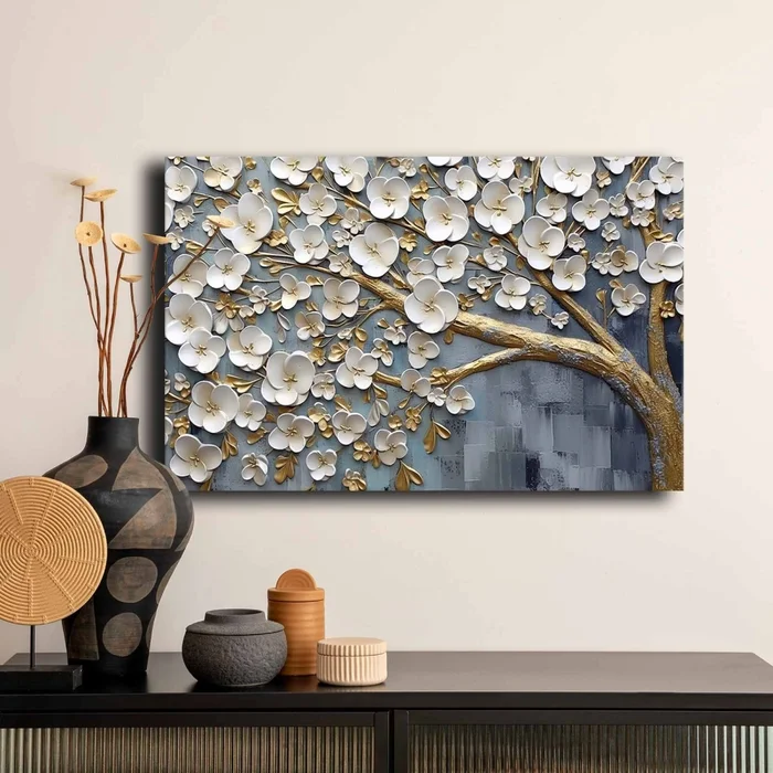 Květinový obraz na plátně 45 × 70 cm