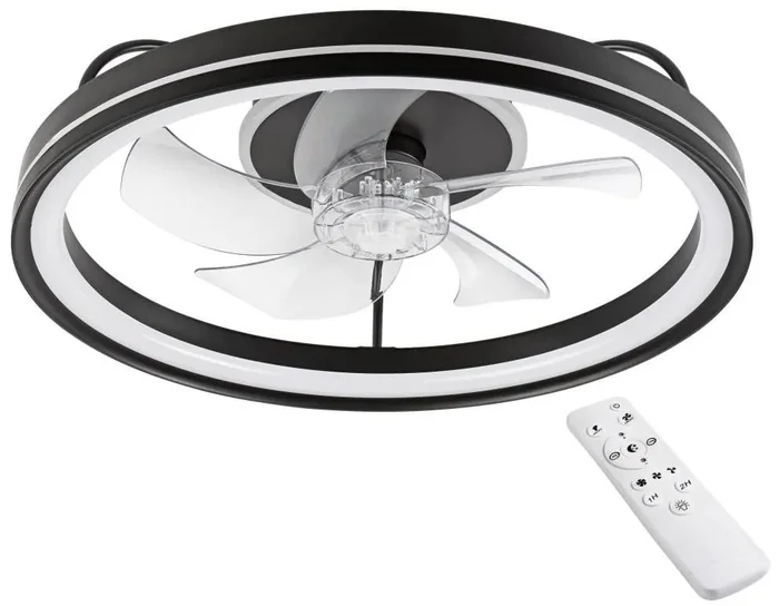Lamkur FARGO LED Stropní svítidlo s ventilátorem 37W černé
