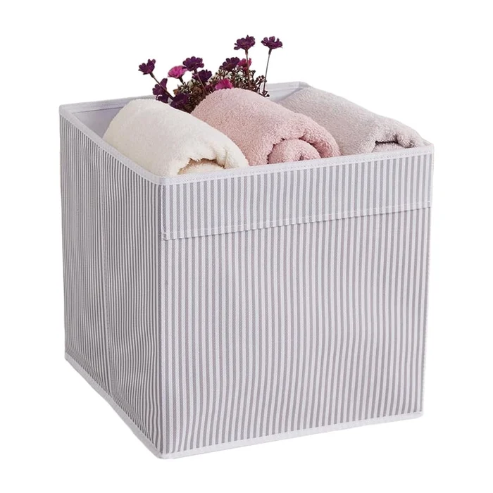 Látkový úložný box 30x30x30 cm šedý