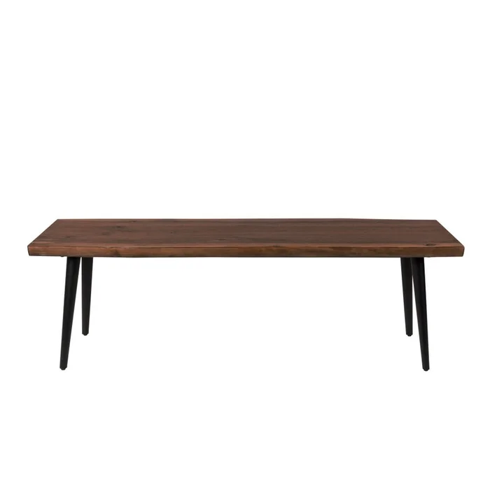 Lavice Dutchbone Alagon 140 cm s černými ocelovými nohami