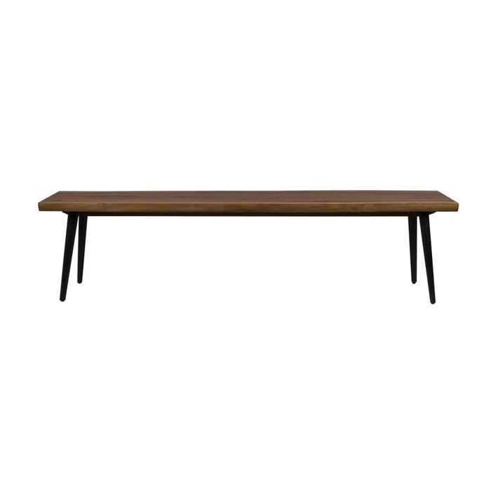 Lavice Dutchbone Alagon 180 cm s černými ocelovými nohami