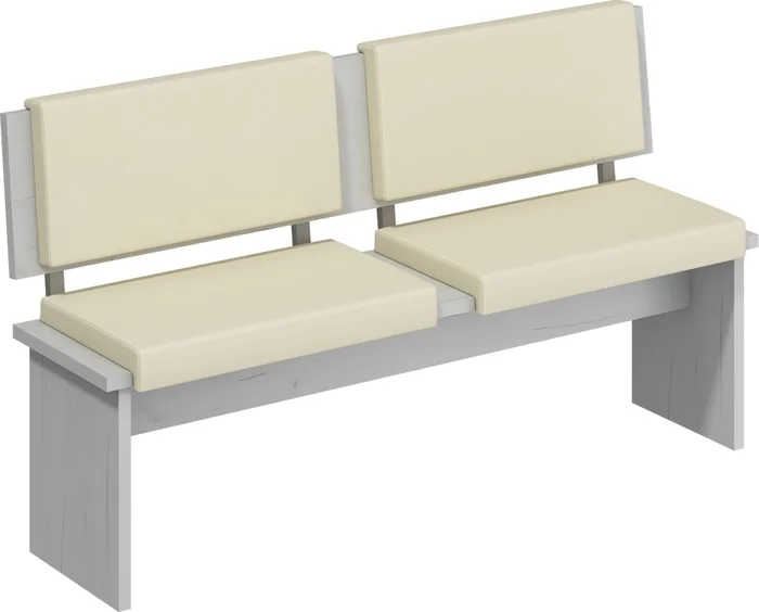 Lavice GURLAN 150 cm – craft bílá a béžová ekokůže