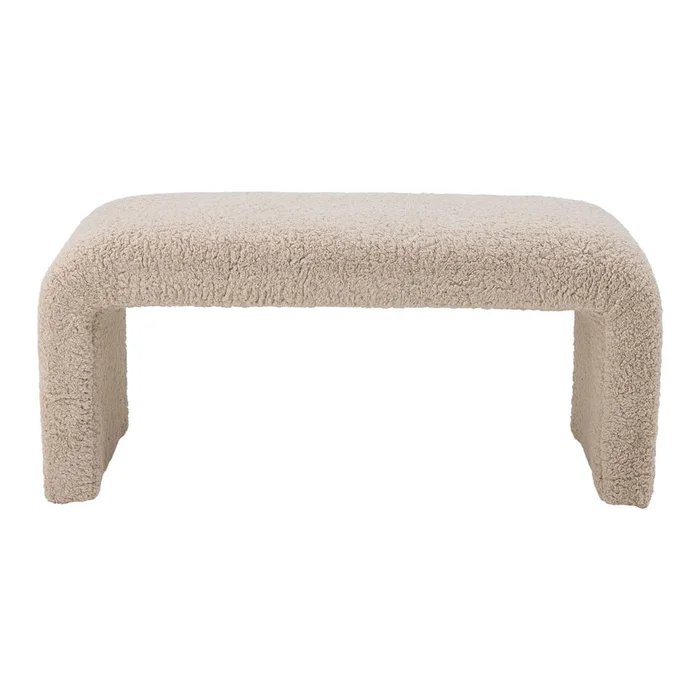 Lavice z bouclé textilie Bobbie