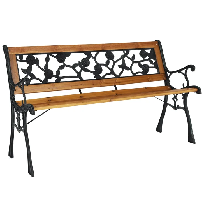 Lavička BUBLA 126 cm – černá s přírodním dřevem