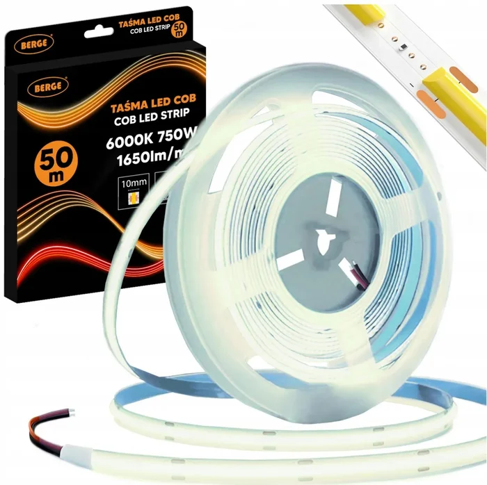 LED COB Neon páska 12V, 15W/m, 50m, studená bílá