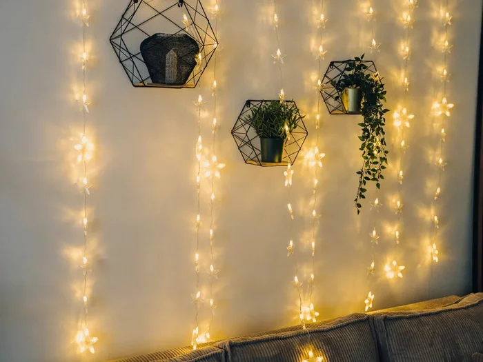 LED Hvězdný světelný řetěz 200 cm