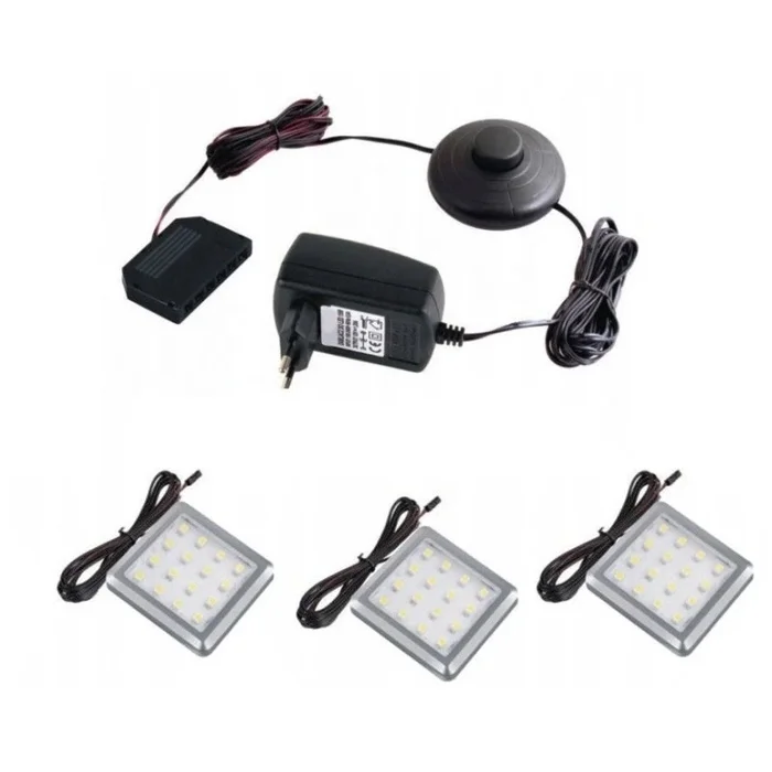 LED osvětlení Square 3× teplá bílá