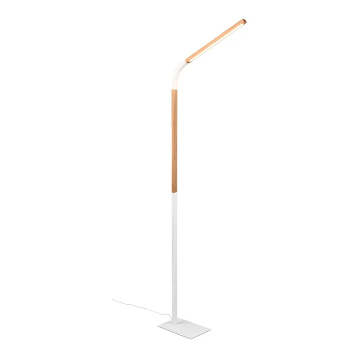 LED stojací lampa Norris Trio bílá a přírodní