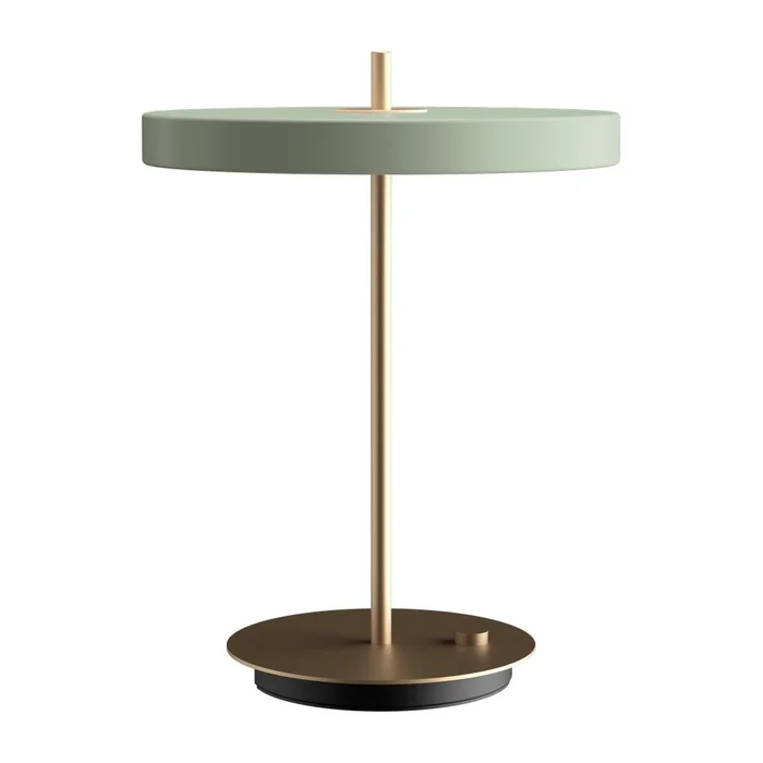 LED stolní lampa Asteria s kovovým stínidlem a USB