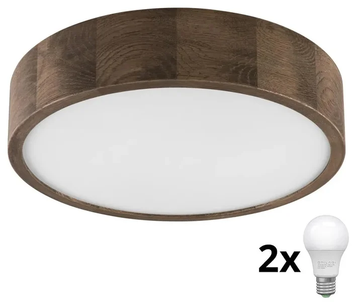 LED stropní svítidlo Carvalho dub ořech 37 cm