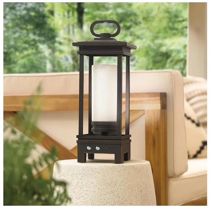 LED venkovní lampa s reproduktorem Elstead Kichler KL-SOUTH-HOPE-BT-B-OZ