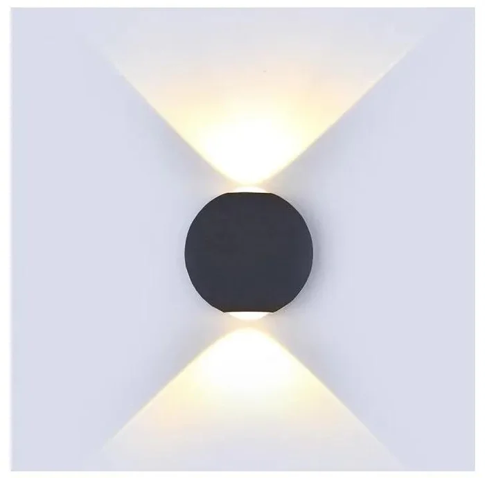 LED Venkovní Nástěnné Osvětlení V-Tac 6W 230V 3000K IP65 v Černé Barvě - Model VT1054
