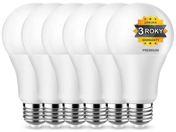 LED žárovka BERGE A60 - E27 - 12W - 980lm - studená bílá - výhodný balíček 5+1