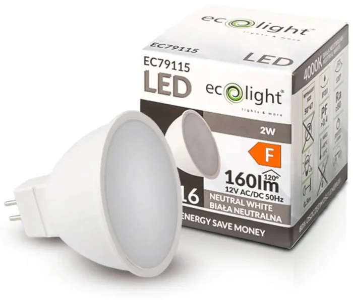 LED Žárovka MR16 12V 2W Neutral White