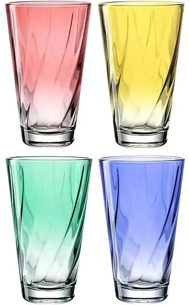 Leonardo Twist Barevné Sklenice 300 ml (4 ks)