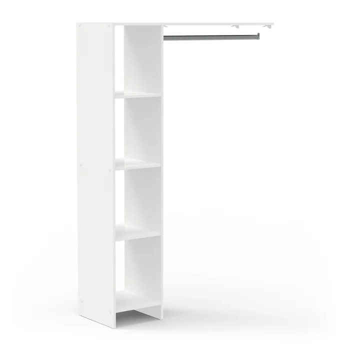 LINLON šatní skříň s otevřeným designem, bílý mat