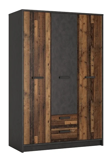 LIVANA skříň 3D2S Matera tmavá, starý styl