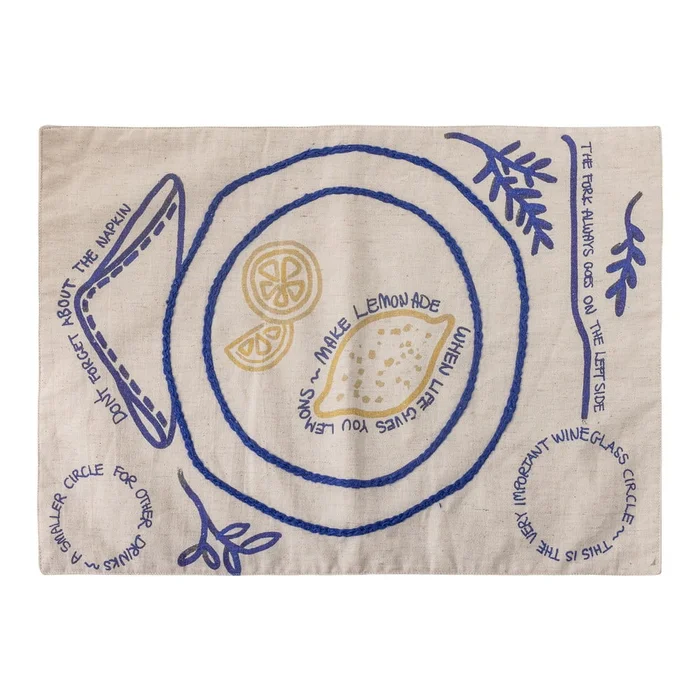 Lněné prostírání Limone 33x48 cm