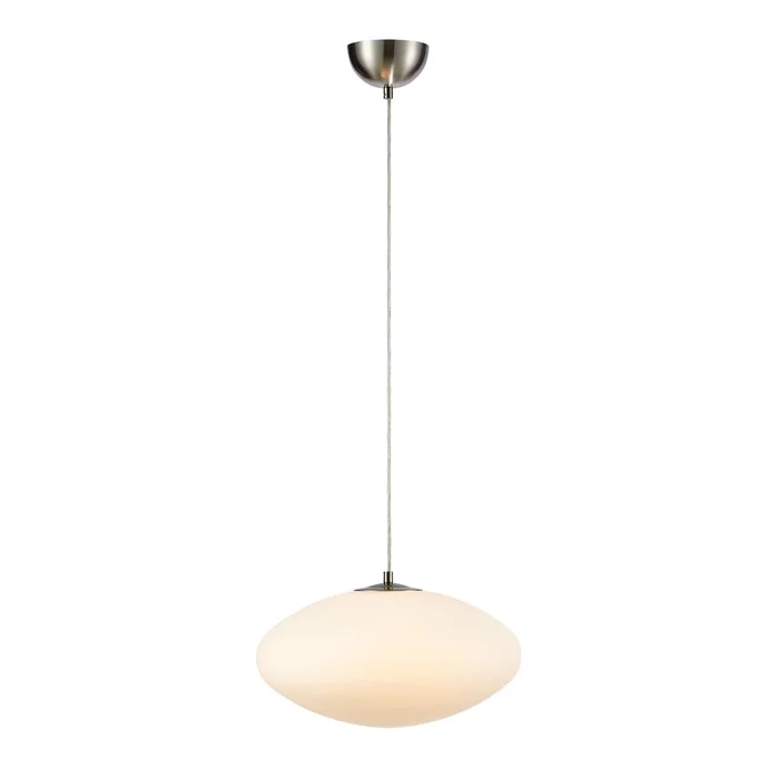 Locus Bílé závěsné svítidlo se skleněným stínidlem 38 cm