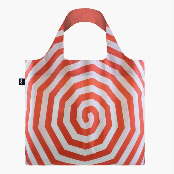 LOQI Louise Bourgeois Spirals Red – skládací taška na nákupy