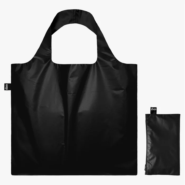 LOQI METALLIC Black Matt – skládací taška