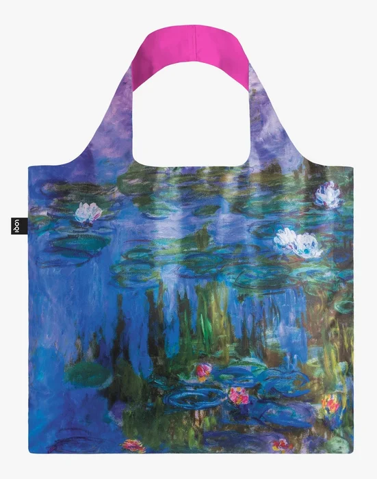 LOQI skládací taška Claude Monet Water Lilies Neon
