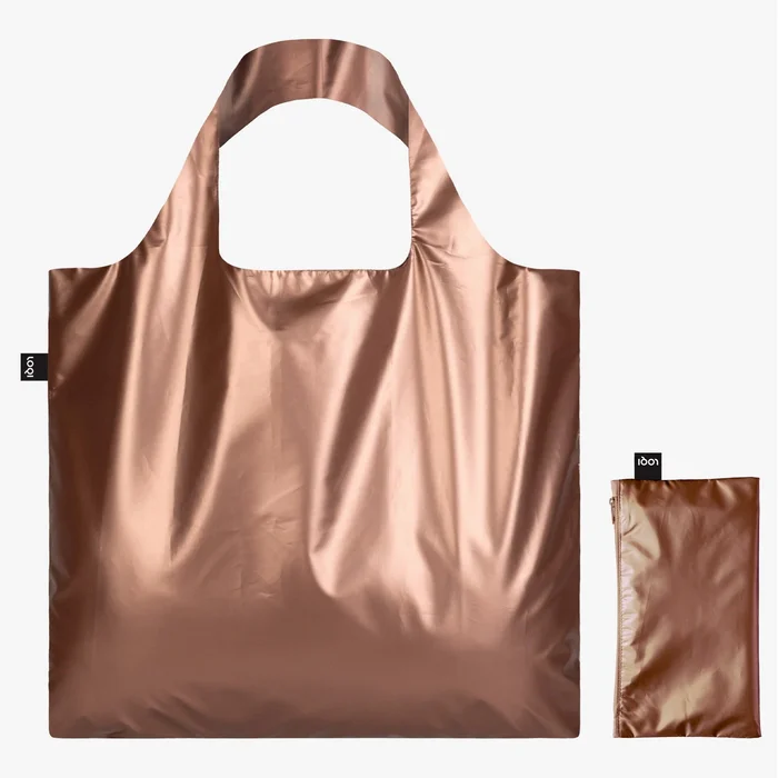 LOQI skládací taška Metallic Matt Rose Gold