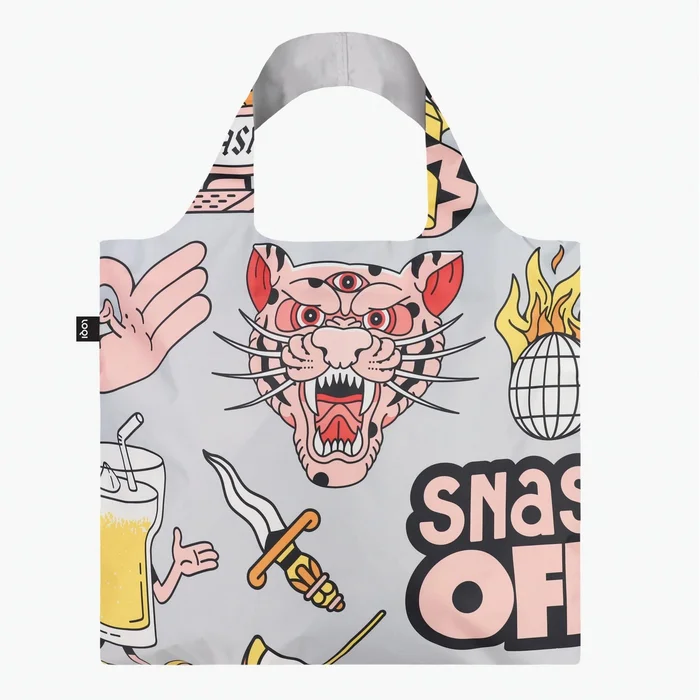 LOQI SNASK Tiger Grey – skládací taška