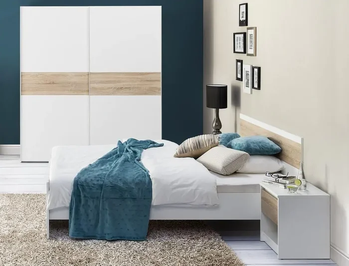 Ložnice WENECJA – skříň, postel a 2 noční stolky