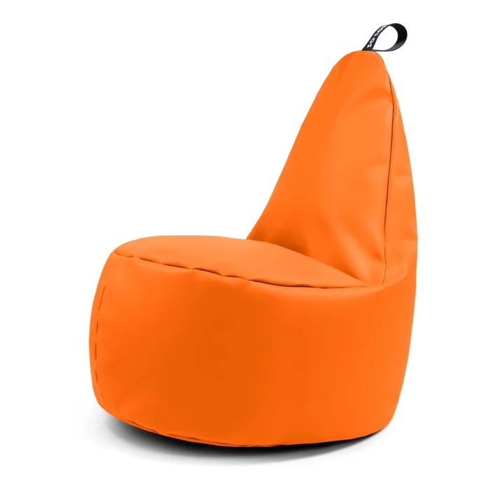 Lull XL Sedací vak z imitace kůže v oranžové barvě
