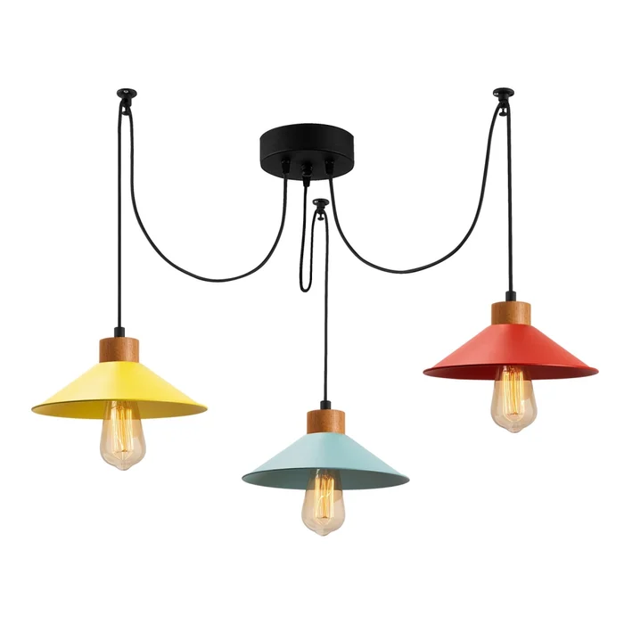 Lustr LINFIR 3xE27, 114×100 cm, vícebarevný