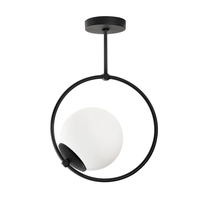 Lustr LINVEL 1xE27 26×39 cm černá/bílá