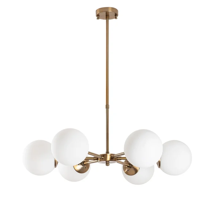 Lustr SELANOR 6x E14, 73×35–72 cm, vintage