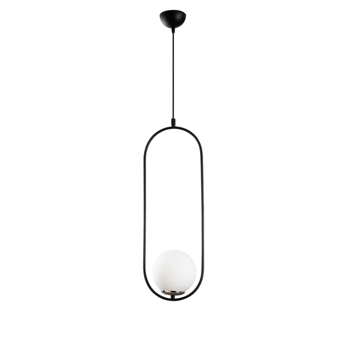 Lustr VALMEN 1xE27, černobílý, výška 146 cm