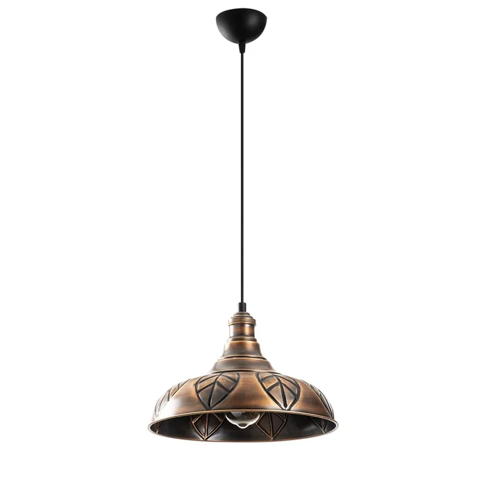 Lustr VELLEM 1xE27 měděný 32x21-117 cm