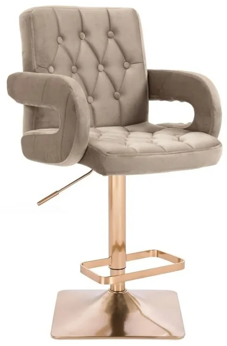 LuxuryForm DESIGN Barová židle Boston VELUR zlatá