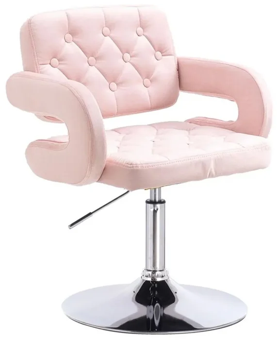 LuxuryForm DESIGN Židle ADRIA na stříbrném podstavci v růžové barvě